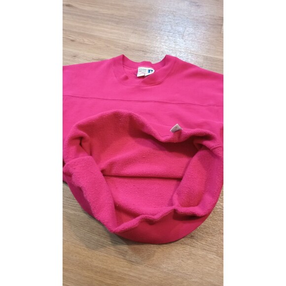 Vintage USA Russell Sweatshirt Mens Medium Pink Reverse Weave Fleece Crew Neck - Picture 9 of 16